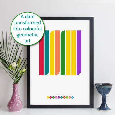 Personalised Abstract Art Special Date Print