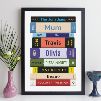 Personalised Family Gifts Book Print