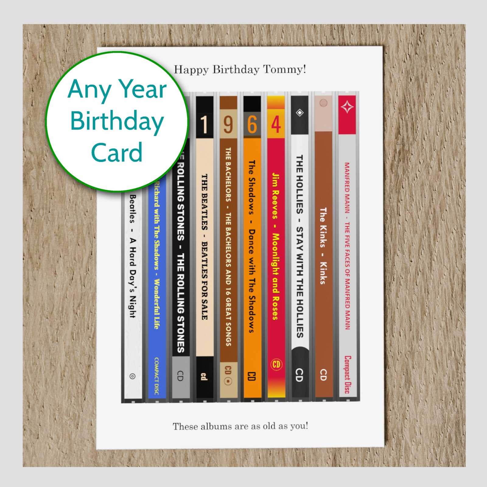 Personalised Music Birthday Card - Year You Were Born CD Music