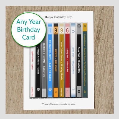 Personalised Music Birthday Card - Year You Were Born CD Music