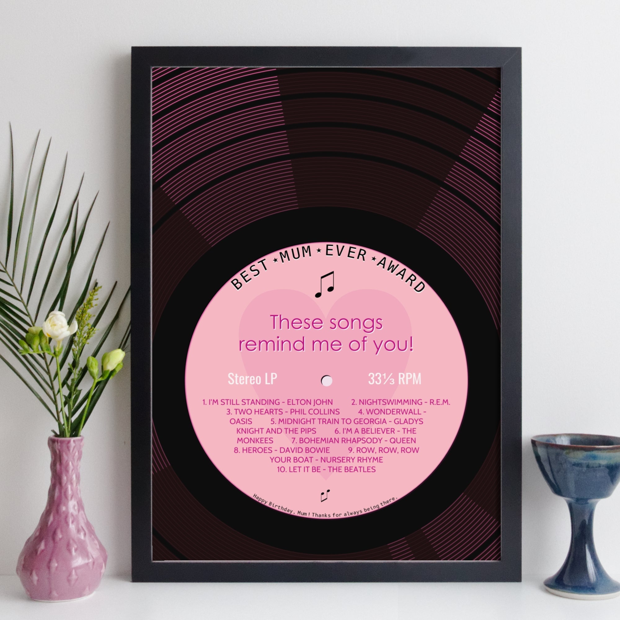 Labels For Song Personalised Record Label Print - Your Favourite Songs - elevencorners