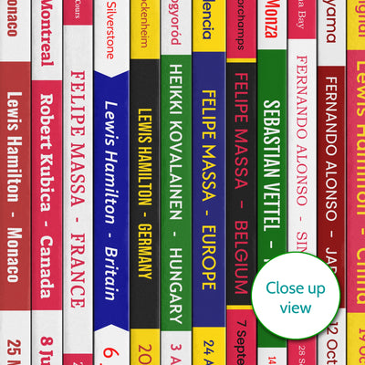 Formula One Any Year Print | F1 Grand Prix Winners | Personalised Gift for Him