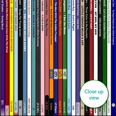 Personalised Music Print - 1954 UK Record Collection Print
