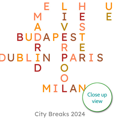 Personalised Travel Crossword Print