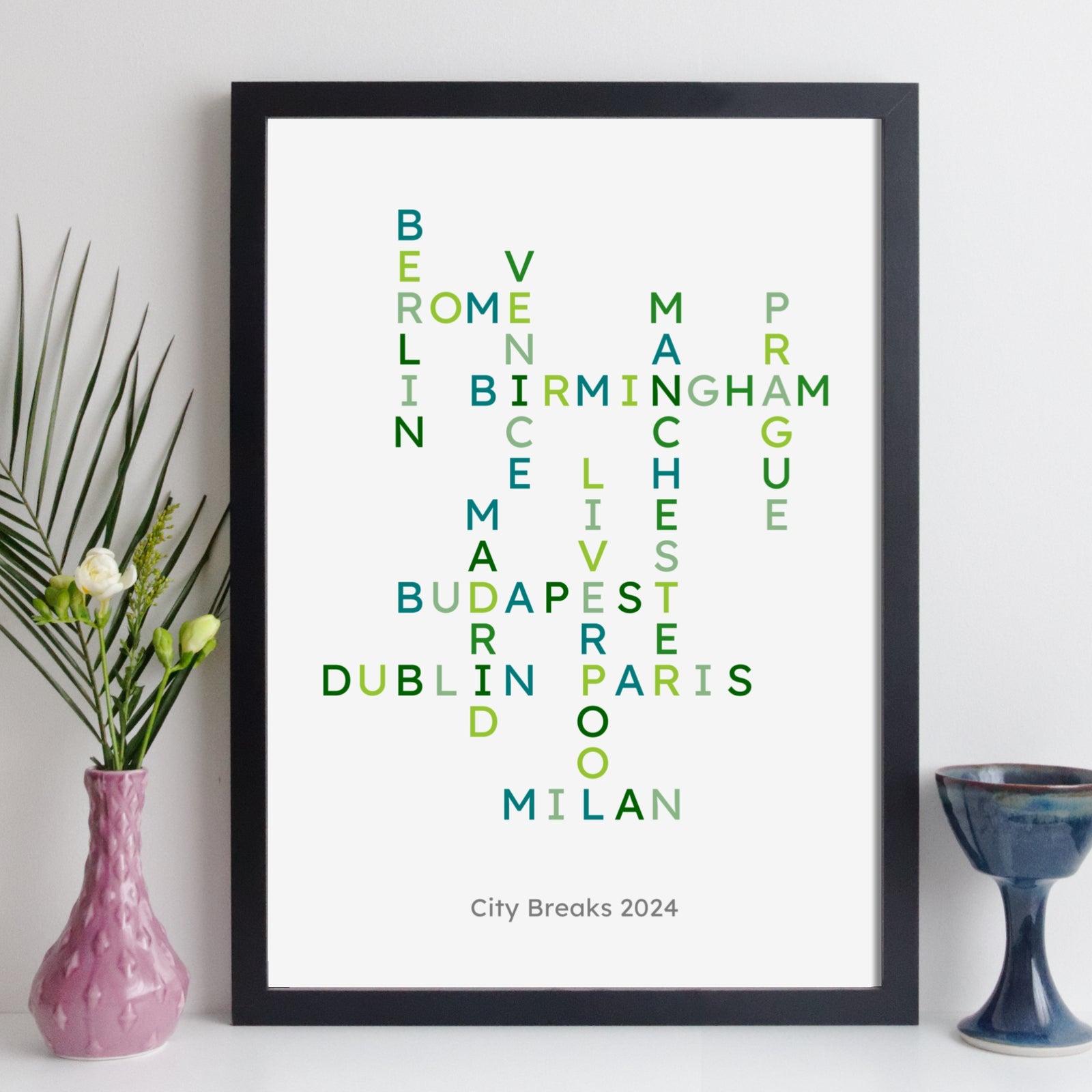 Personalised Travel Crossword Print