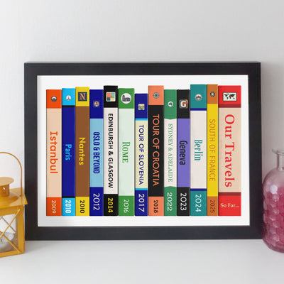 Personalised Travel Destination Book Print