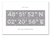 Personalised Coordinates Contemporary Print