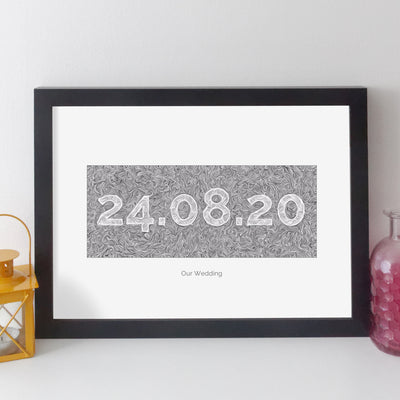 Personalised Date Print - Contemporary Modern