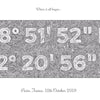 Personalised Coordinates Contemporary Print