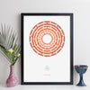 Personalised Memorable Date Wall Art - Geometric Art