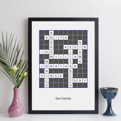 Personalised Traditional Crossword Print