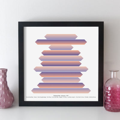 Personalised Favourite Music Album Art Print - arrow style
