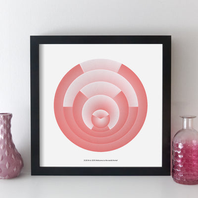 Personalised Special Date And Time Wall Art - Geometric Art