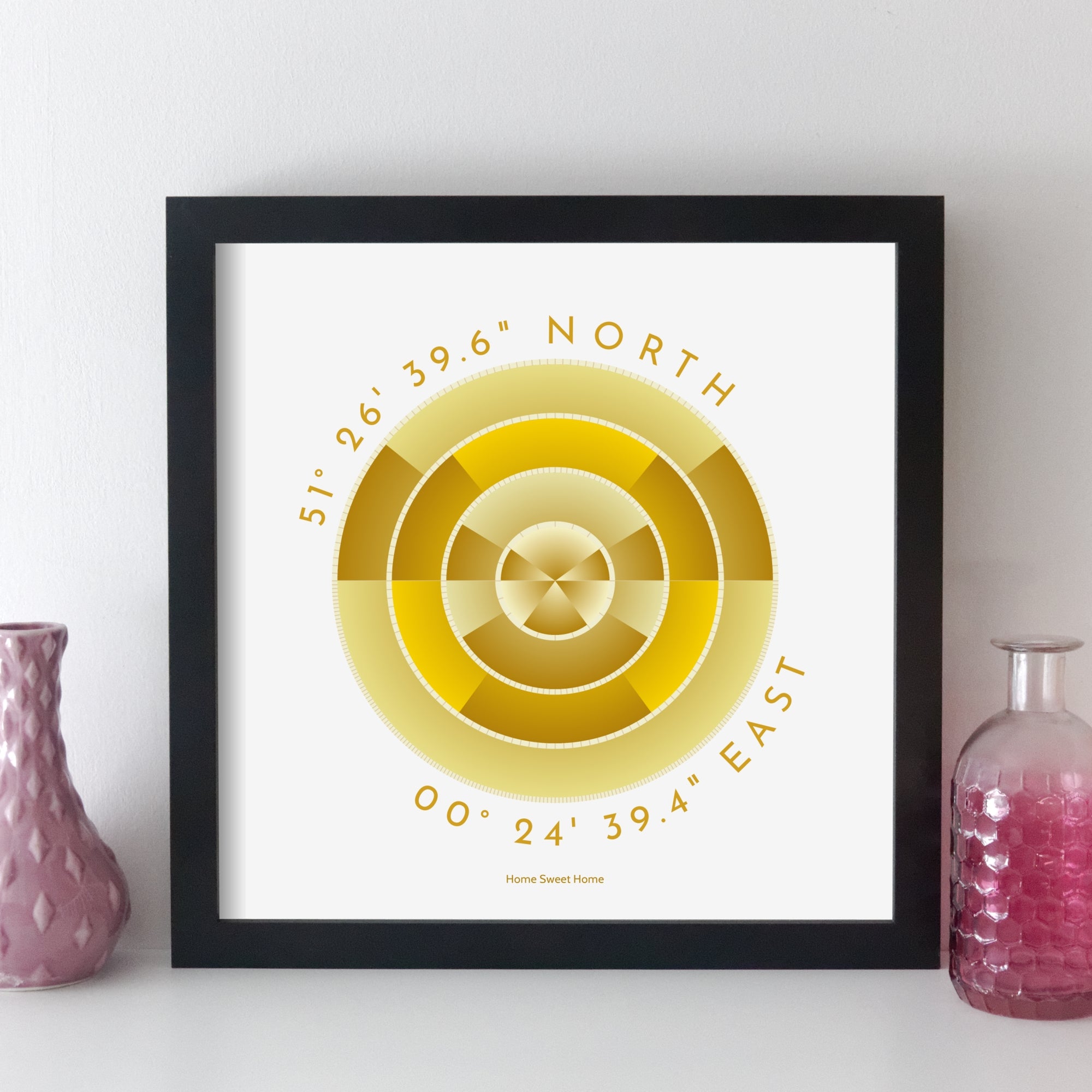 Personalised Coordinates Print Geometric