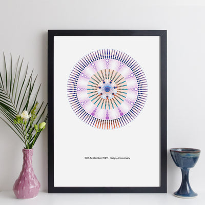 Personalised Date Mandala Geometric Wall Art