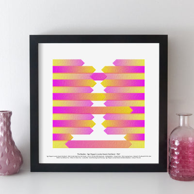 Personalised Favourite Music Album Print - arrow style