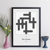 Personalised Family Crossword Print in contemporary style