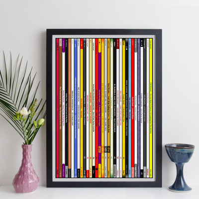 Personalised Record Collection Print - Any Year Of Music