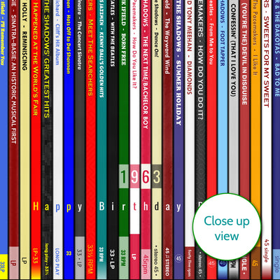 Personalised Music Print - 1963 UK Record Collection Print - 1963 birthday gift idea