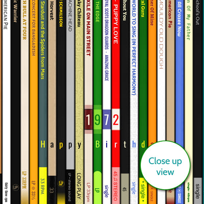Personalised Record Collection Print - Any Year Of Music
