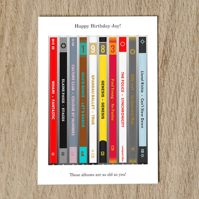 Personalised Music Birthday Card - Year You Were Born CD Music