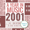 Personalised 2001 Music Facts Print - 1963 Year You Were Born Music Print - 2001 birthday gift idea