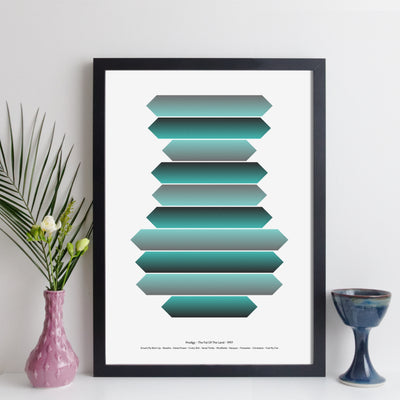 Personalised Favourite Music Album Art Print - arrow style
