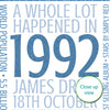 Personalised Born In 1992 Facts Print UK - personalised 1992 print birthday gift idea