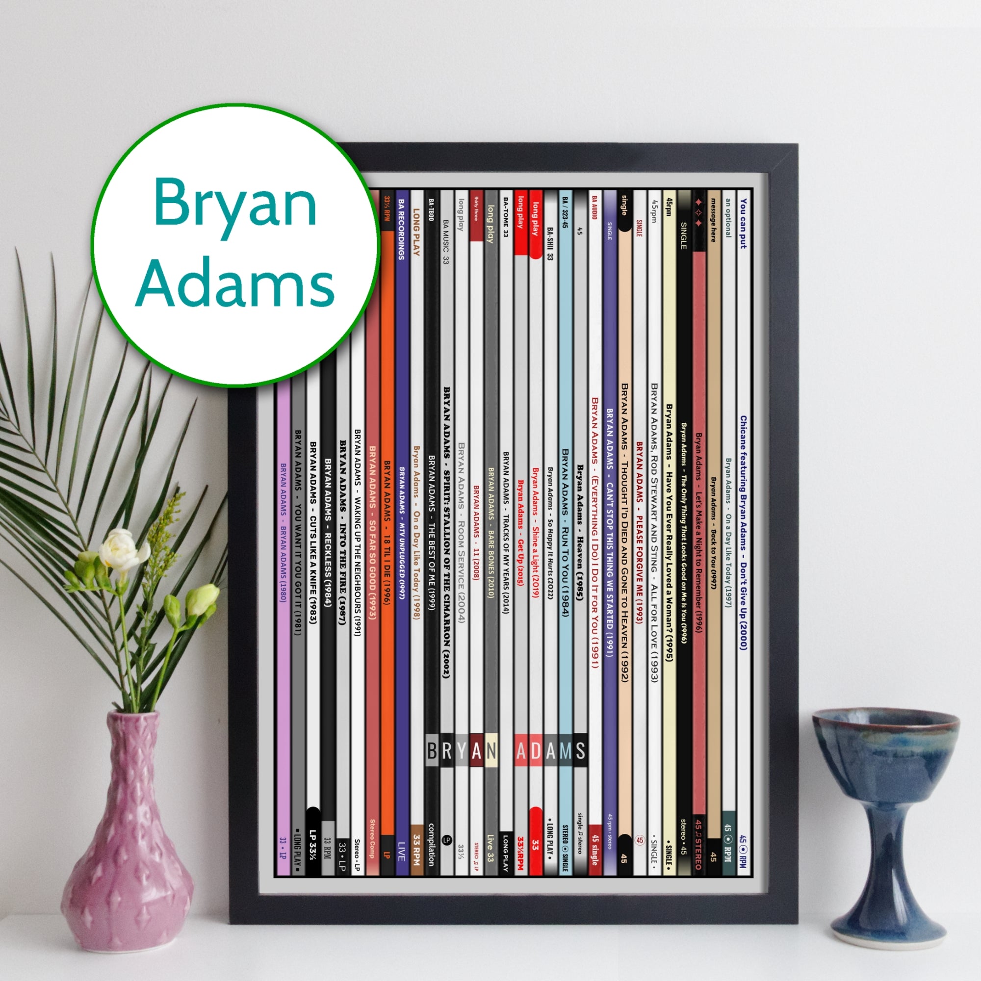 Bryan Adams Discography Print