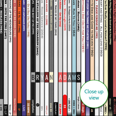 Bryan Adams Discography Print