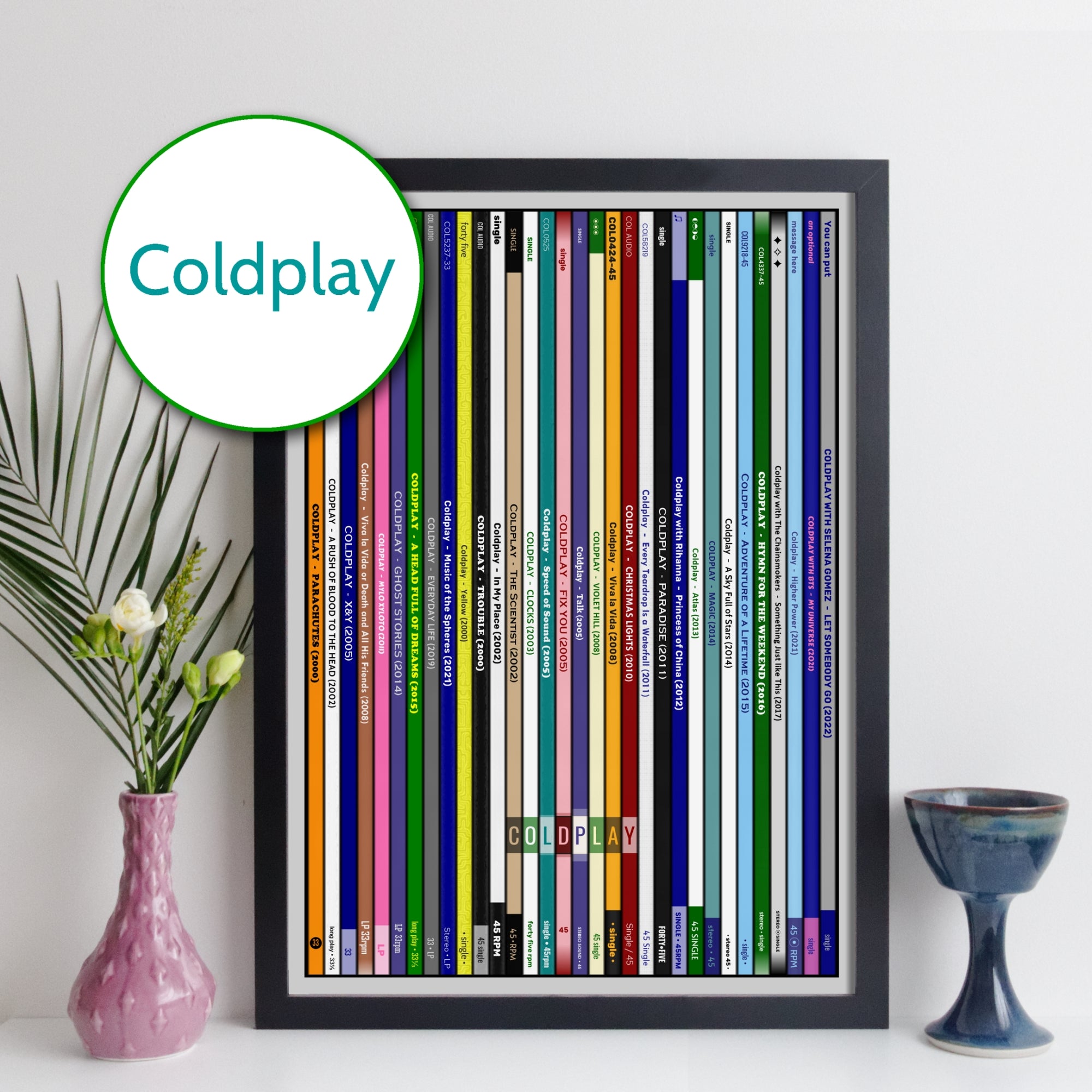 Coldplay Discography Print