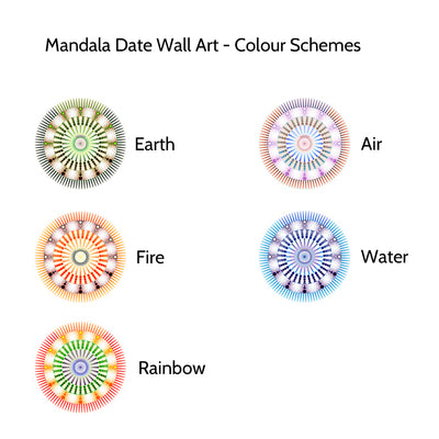 Personalised Time And Date Mandala Geometric Wall Art