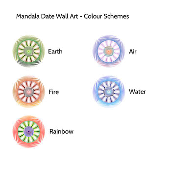 Personalised Special Date Mandala Geometric Wall Art