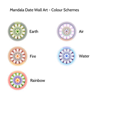 Personalised Date Mandala Geometric Wall Art