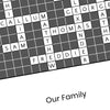 Personalised Family Crossword Print - Traditional style