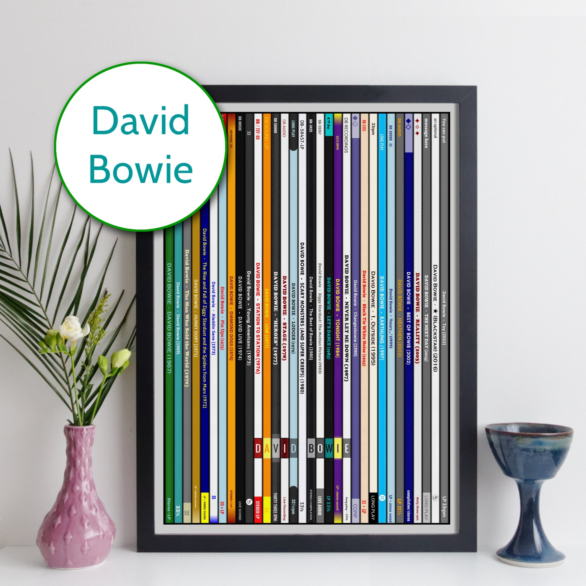 David Bowie Discography Print