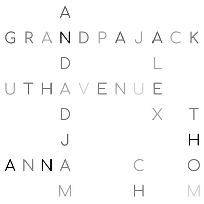 Personalised Family Crossword Print - classic style