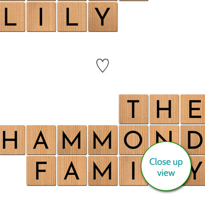 Personalised Family Names Print – scrabble style