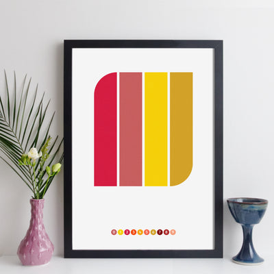 Personalised Special Year Abstract Art Print