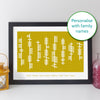 Personalised Ogham Family Names Print - contemporary style