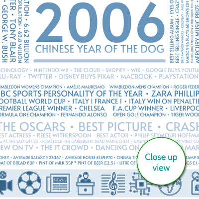 Personalised 2006 Facts Print UK - personalised 2006 print - birthday gift idea