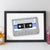 Personalised Music Print - 2005 On The Day You Were Born Cassette Tape Print - birthday gift idea