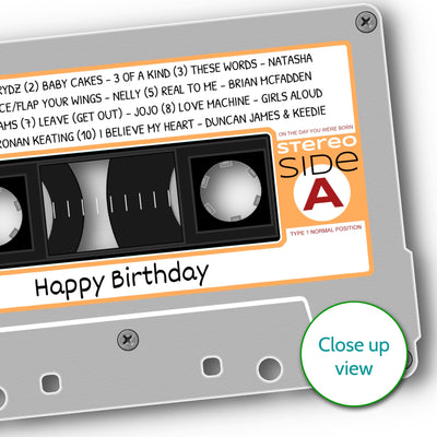 Personalised Music Print - 2005 On The Day You Were Born Cassette Tape Print - birthday gift idea