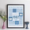 Personalised 1982 Movie Facts Print - 1972 Year You Were Born Movie Print - 1982 birthday gift idea