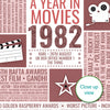 Personalised 1982 Movie Facts Print - 1972 Year You Were Born Movie Print - 1982 birthday gift idea