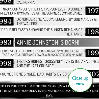 Personalised 1993 Day You Were Born Facts Print - personalised 1993 print - birthday gift idea