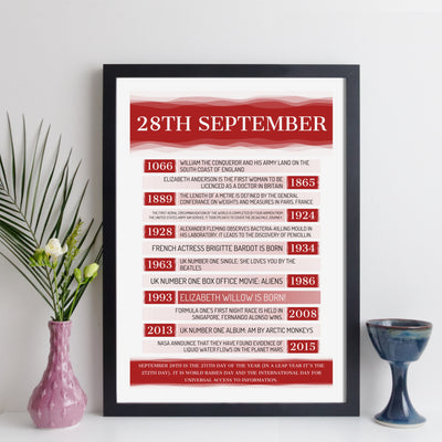 Personalised 1993 Day You Were Born Facts Print - personalised 1993 print - birthday gift idea