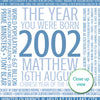 Personalised Born In 2002 Facts Print UK - personalised 2002 print birthday gift idea