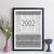 Personalised Born In 2002 Facts Print UK - personalised 2002 print birthday gift idea
