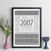 Personalised Born In 2007 Facts Print UK - personalised 2007 print - birthday gift idea